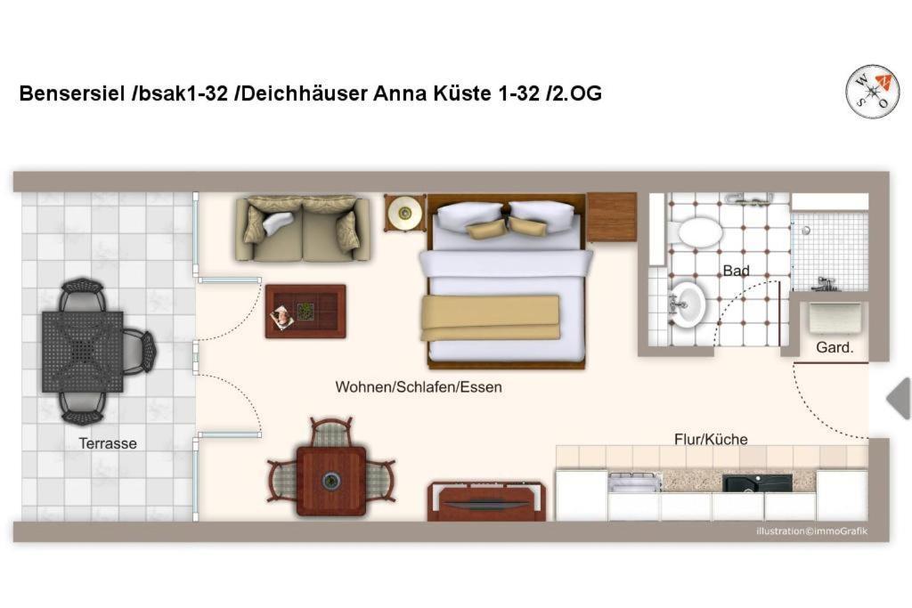 Deichhaeuser Anna Kueste Deichhaeuser Anna Kueste 1-32 Bensersiel Eksteriør billede